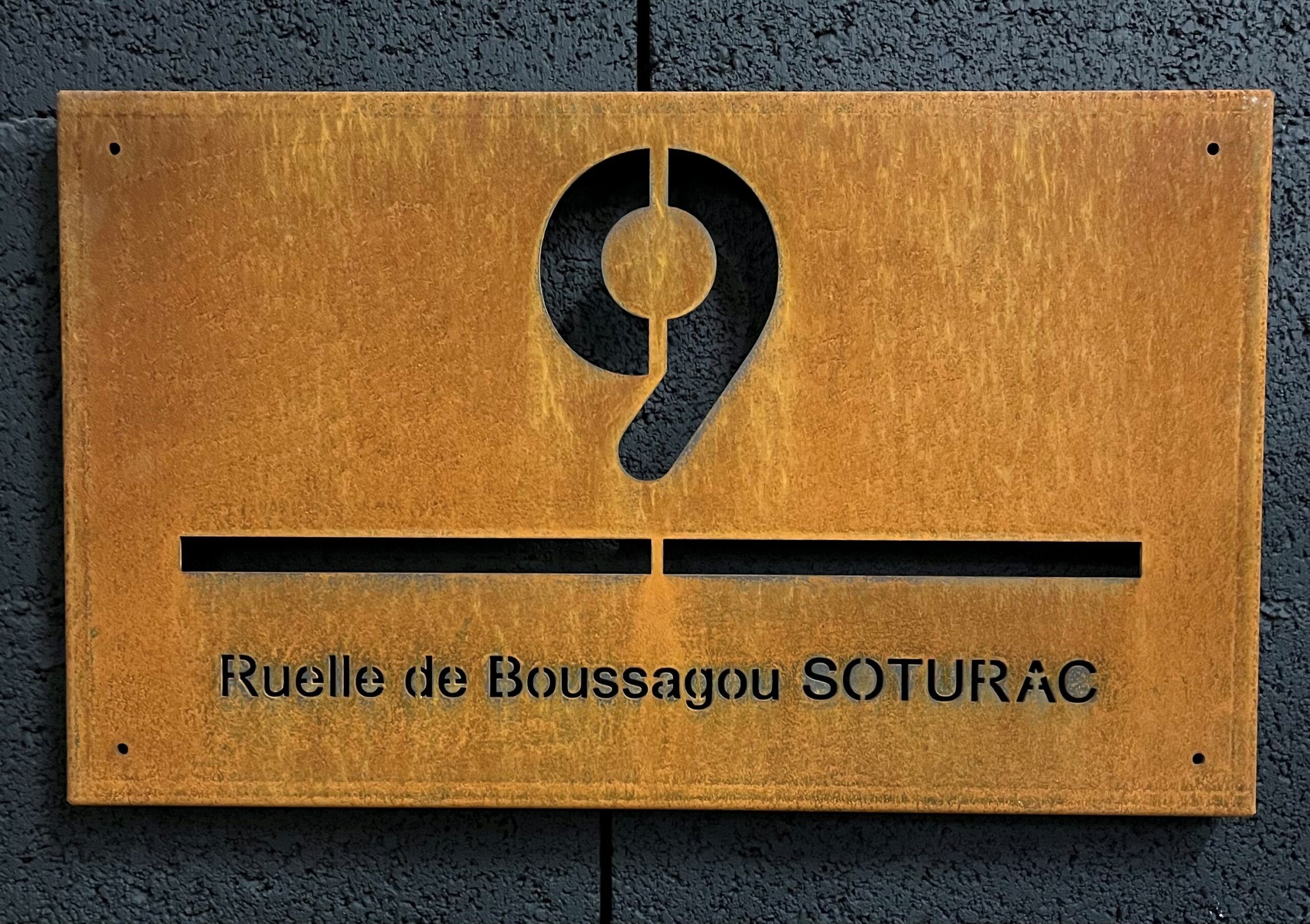Plaque Signalétique En Corten