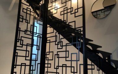 Claustra escalier et garde corps mezzanine