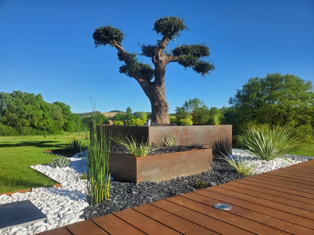 jardinière corten jardinière corten sur mesure