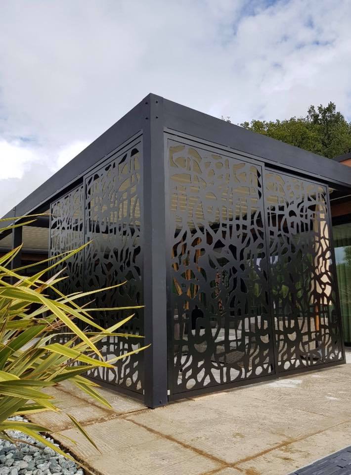 DECOUPE LASER TOLE ALUMINIUM PERGOLA