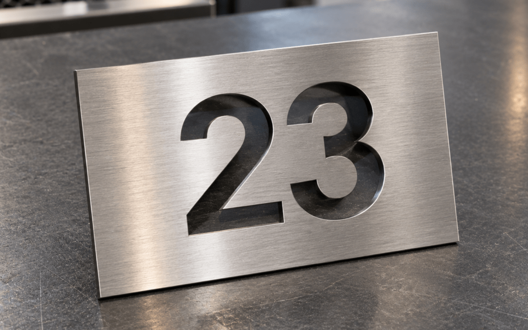 Comment choisir entre inox brut et inox brossé pour votre numéro de maison découpé au laser ? Guide comparatif des finitions et usages